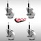 Service Caster 4'' SS Nylon Swivel 3/4'' Expanding Stem Caster Set with Brake, 4PK SCC-SSEX20S414-NYS-TLB-34-4 - alternate 4